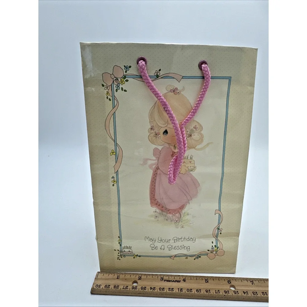 Vintage Precious Moments Gift Bag Birthday Blessings Retro 80’s NEW